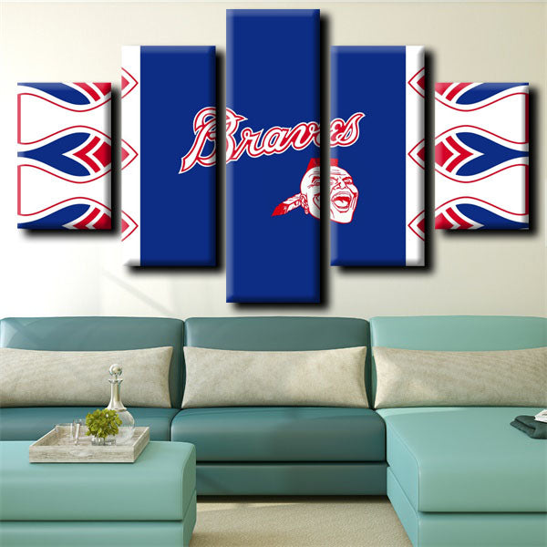 Atlanta Braves Creative Idea Logo Canvas Wall Art