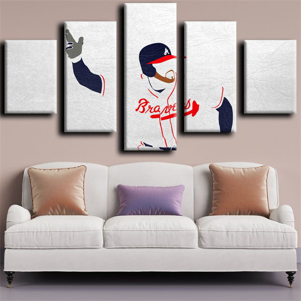 Atlanta Braves Creative Idea White Logo Canvas Wall Art