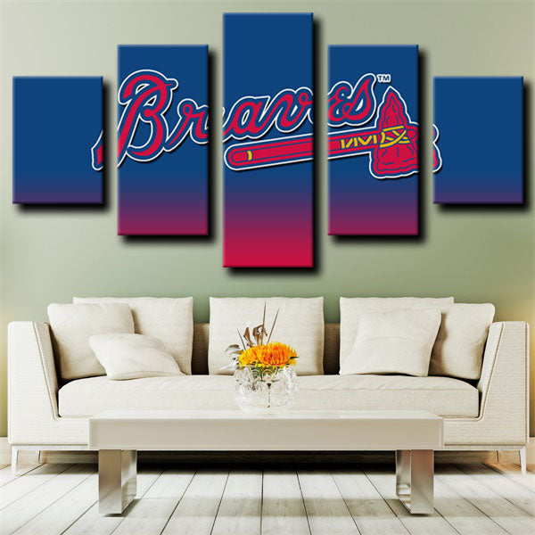 Atlanta Braves Gradual Change Symbol Canvas Wall Art