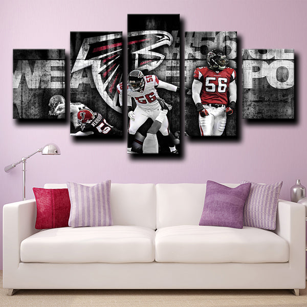 Atlanta Falcons Defensive End Steven Means Canvas Wall Art