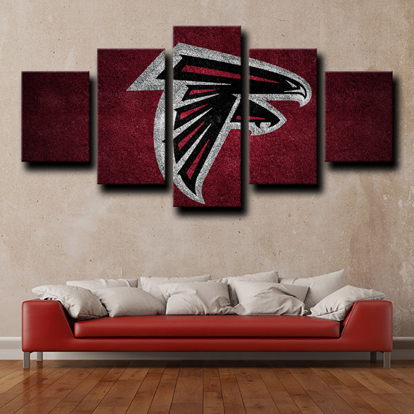 Atlanta Falcons Logo Crest Red Canvas Wall Art Atlanta Falcons Logo Crest Red Canvas Wall Art