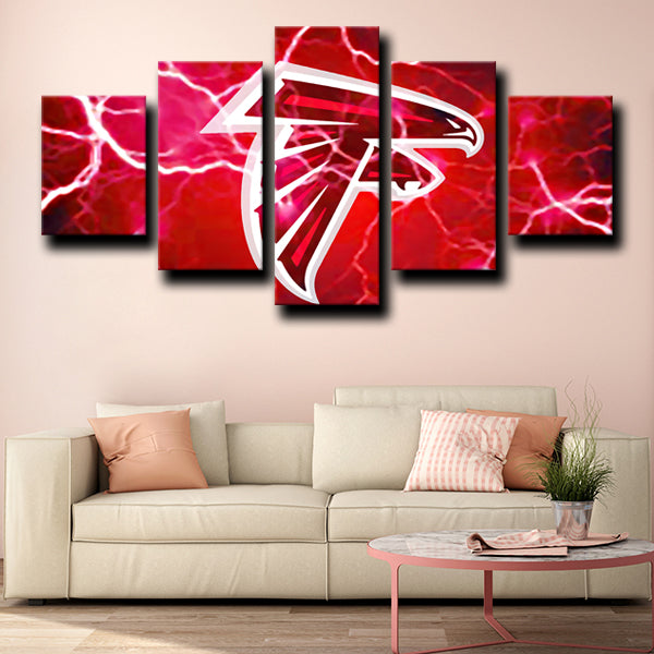 Atlanta Falcons Logo Red Canvas Wall Art