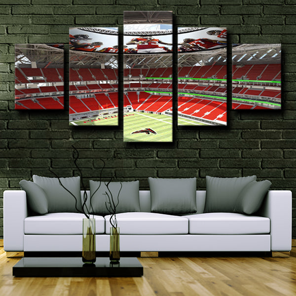 Atlanta Falcons Mercedes-Benz Stadium Red Canvas Wall Art