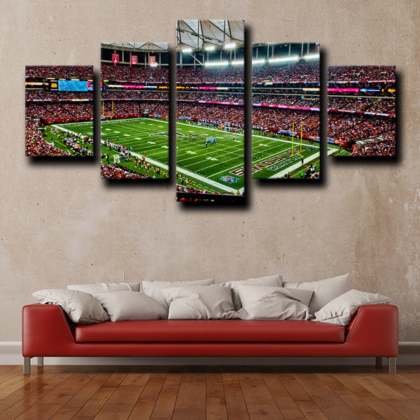 Atlanta Falcons Rugby Field Canvas Wall Art