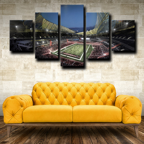 Atlanta Falcons Rugby Field Canvas Wall Art