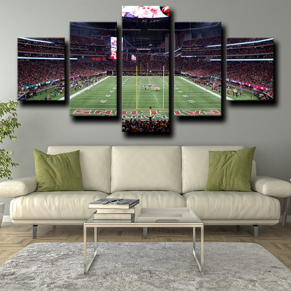 Atlanta Falcons Rugby Field Green Canvas Wall Art