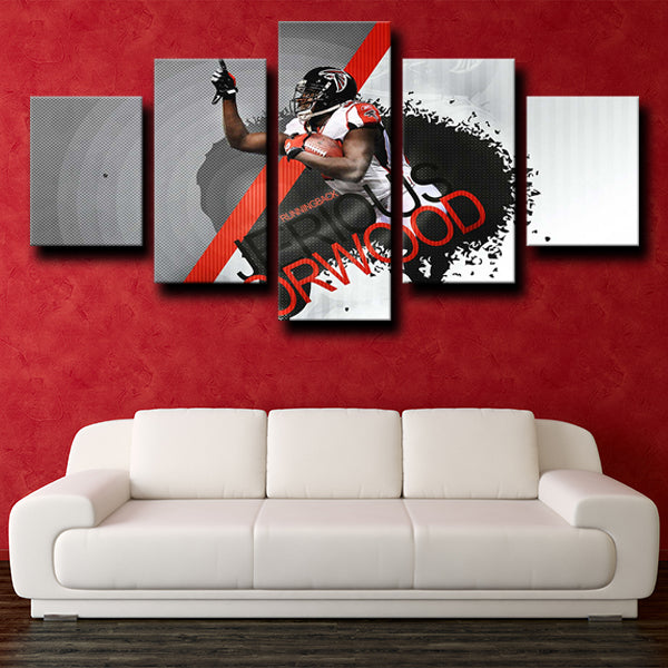 Atlanta Falcons Running Back Darkness Jerious Norwood Canvas Wall Art