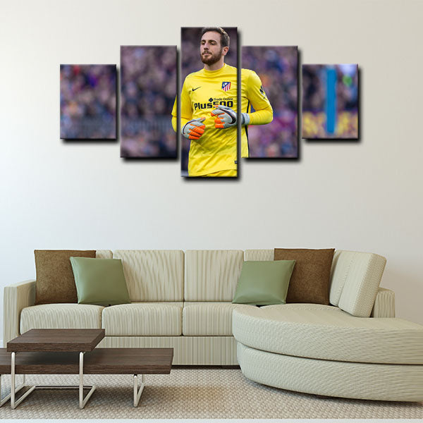 Atletico Madrid Goalkeeper Jan Oblak Canvas Wall Art