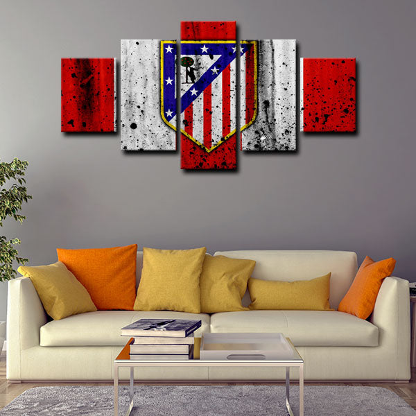 Atletico Madrid Logo Canvas Wall Art