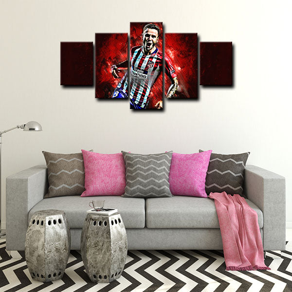 Atletico Madrid Midfield Saúl Ñíguez Canvas Wall Art