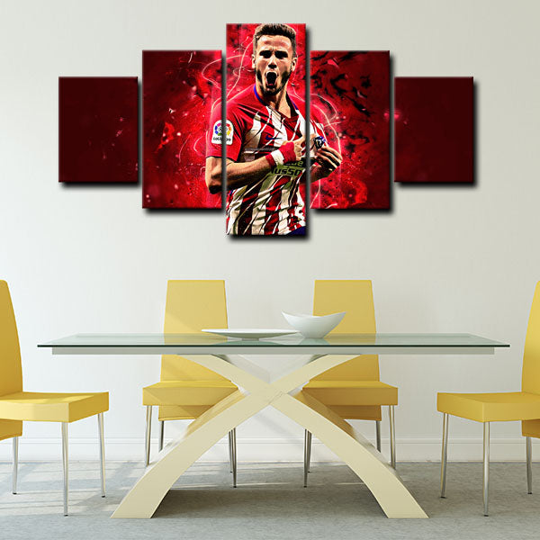Atletico Madrid Midfield Saúl Ñíguez Canvas Wall Art