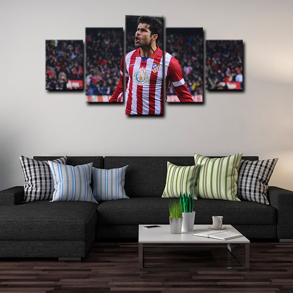 Atletico Madrid Outside Left Forward El Cholo Costa Canvas Wall Art