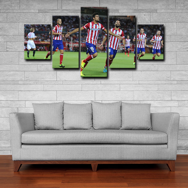 Atletico Madrid Outside Left Forward The Beast Costa Canvas Wall Art