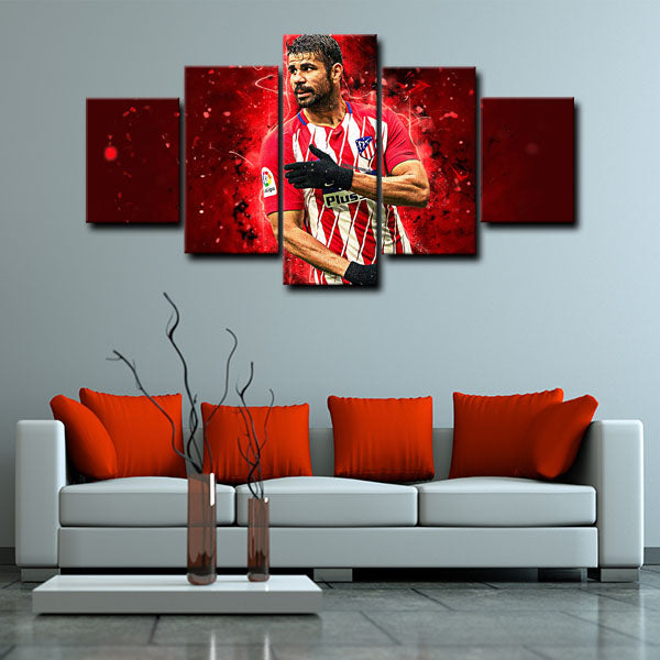 Atletico Madrid Outside Right Forward El Cholo Costa Canvas Wall Art