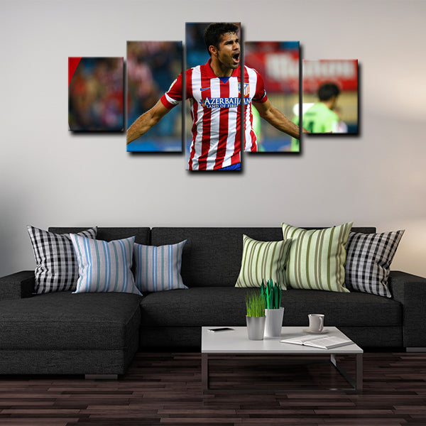 Atletico Madrid Striker El Cholo Costa Canvas Wall Art
