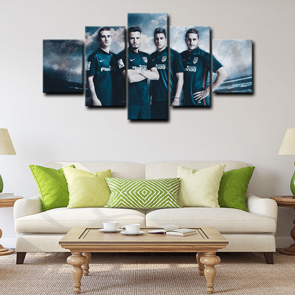 Atletico Madrid Team Player Canvas Wall Art Atletico Madrid Team Player Canvas Wall Art
