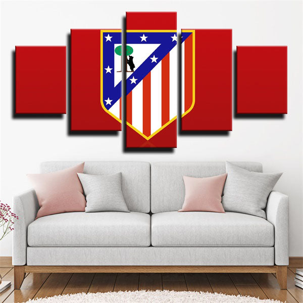 Atlético Madrid Team Emblem Red Canvas Wall Art Atlético Madrid Team Emblem Red Canvas Wall Art