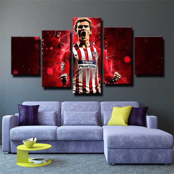 Atlético Madrid Team Forward Boedo Ángel Correa Canvas Wall Art