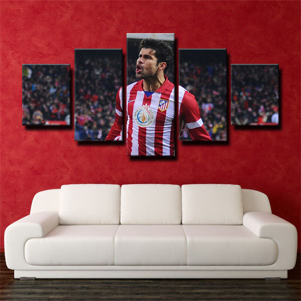 Atlético Madrid Team Forward El Cholo Diego Costa Canvas Wall Art