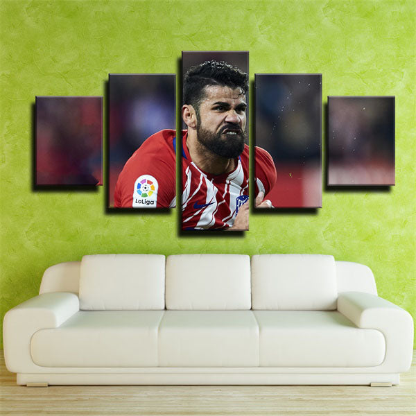 Atlético Madrid Team Forward El Cholo Diego Costa Canvas Wall Art