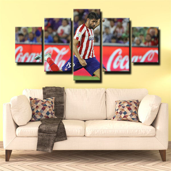 Atlético Madrid Team Diego Costa Canvas Wall Art