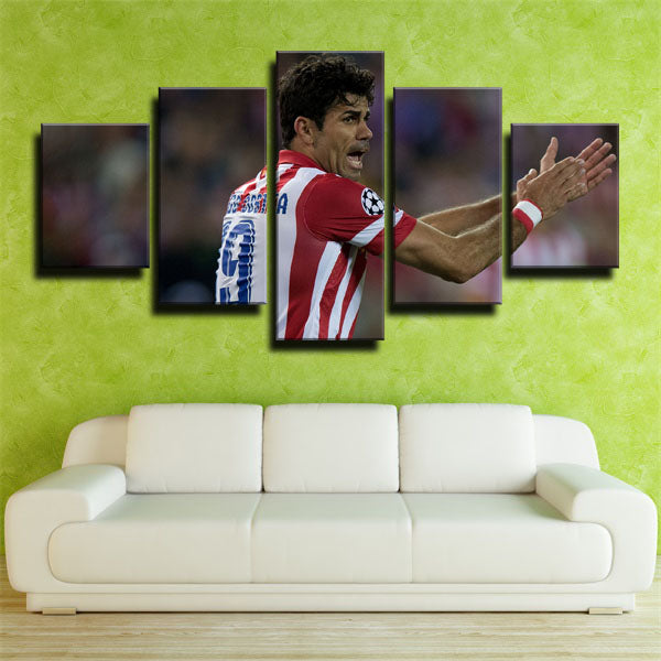 Atlético Madrid Team Forward The Beast Diego Costa Canvas Wall Art