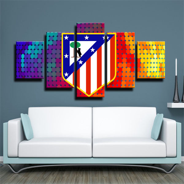 Atlético Madrid Team Logo Canvas Wall Art