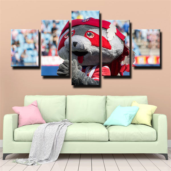 Atlético Madrid Team Mascot Badge Canvas Wall Art