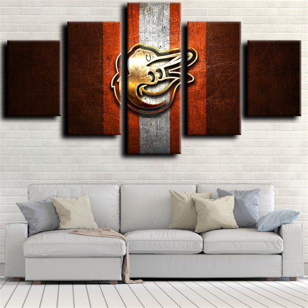 Baltimore Orioles Creative Idea Emblem Canvas Wall Art