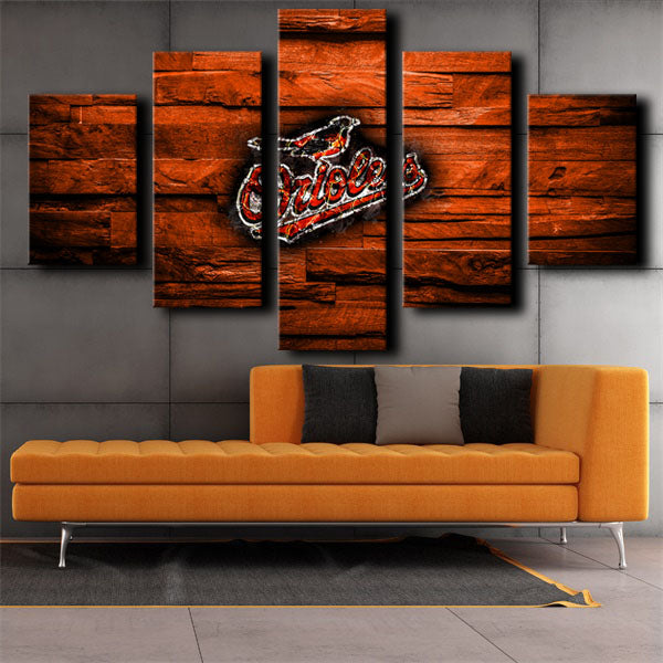Baltimore Orioles Creative Idea Logo Canvas Wall Art