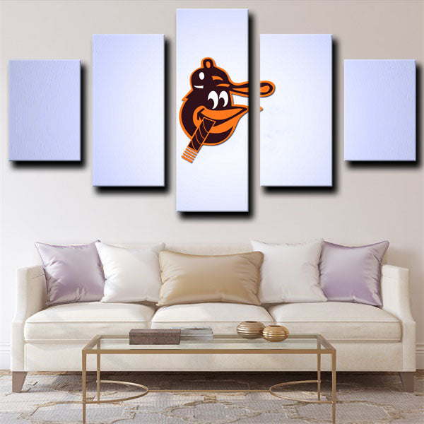 Baltimore Orioles Lilac Logo Canvas Wall Art