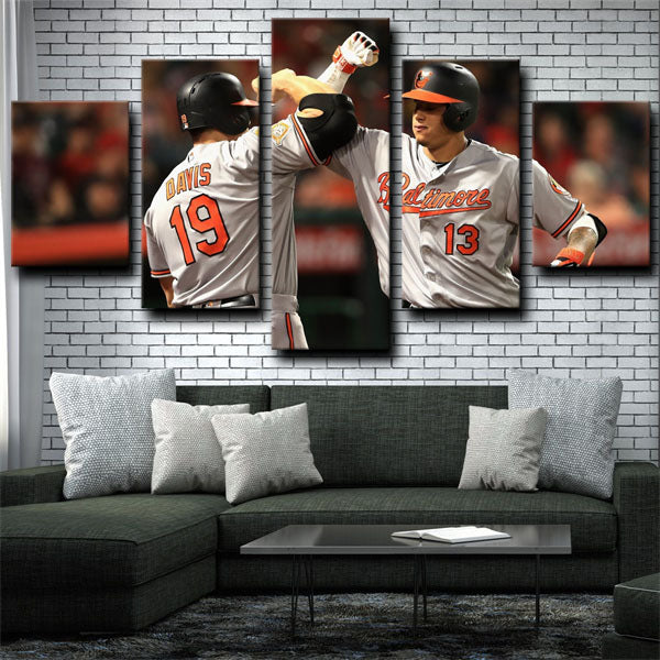 Baltimore Orioles Team Symbol Mlb Canvas Wall Art