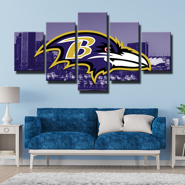 Baltimore Ravens City Emblem Canvas Wall Art
