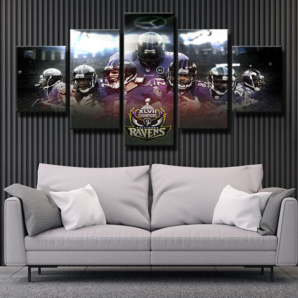 Baltimore Ravens Court Champions Canvas Wall Art