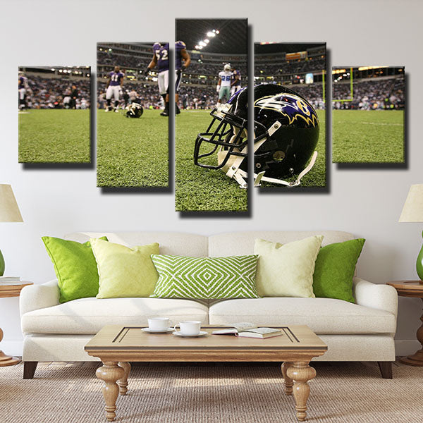 Baltimore Ravens Court Helmet Canvas Wall Art