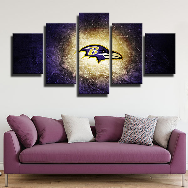 Baltimore Ravens Dream Metal Emblem Canvas Wall Art