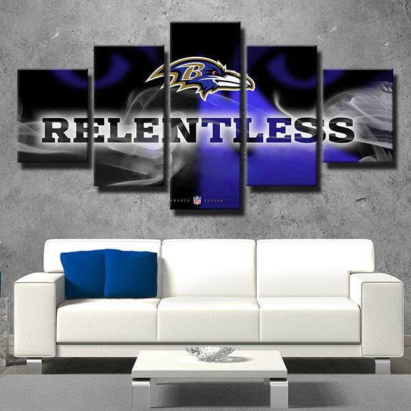 Baltimore Ravens Eyes Emblem Canvas Wall Art