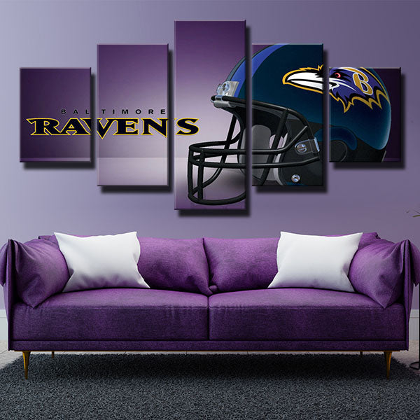 Baltimore Ravens Purple Helmet Canvas Wall Art