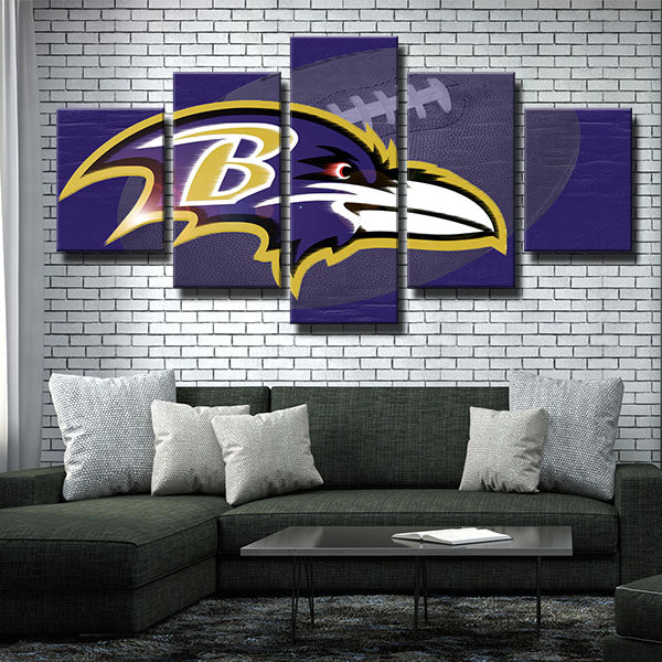 Baltimore Ravens Rugby Emblem Canvas Wall Art