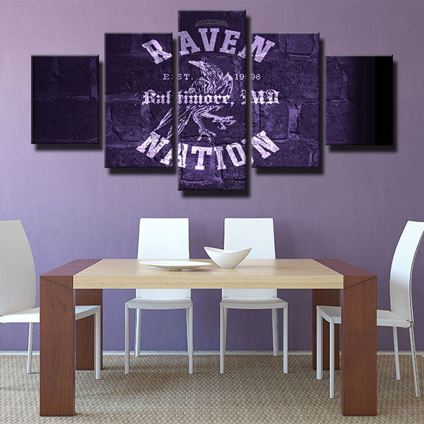 Baltimore Ravens Wall Crow Emblem Canvas Wall Art