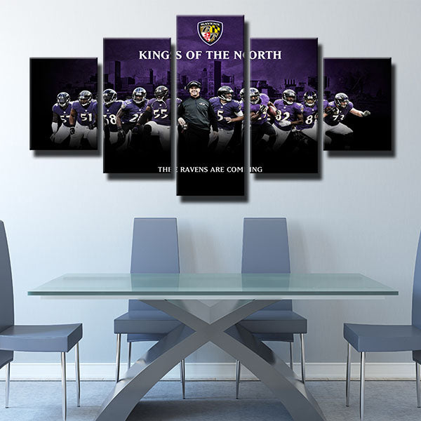 Baltimore Ravens Whole Purple Canvas Wall Art