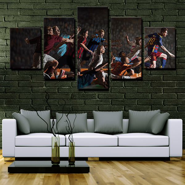 Barcelona The Arsers Striker Great Lionel Messi Canvas Wall Art