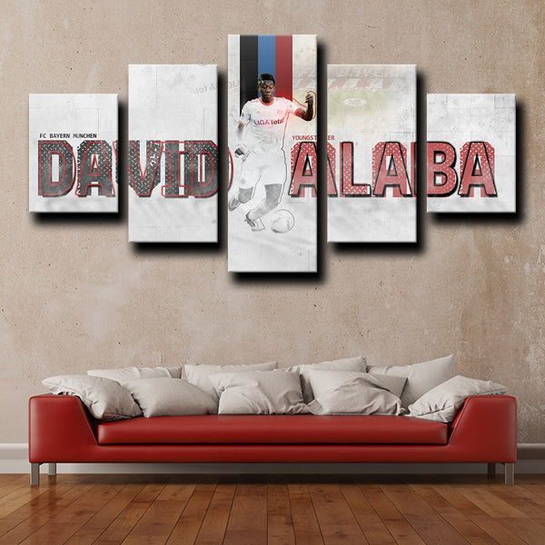 Bayern Back Alabisi Alaba Canvas Wall Art