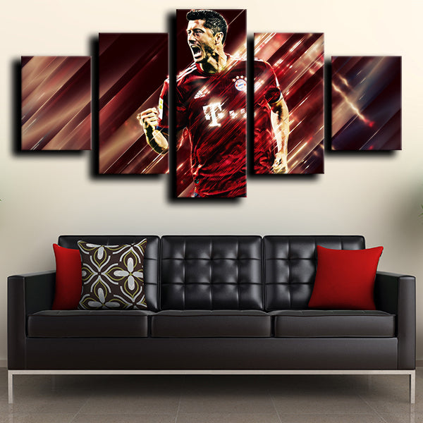 Bayern Forward The Body Lewandowski Canvas Wall Art