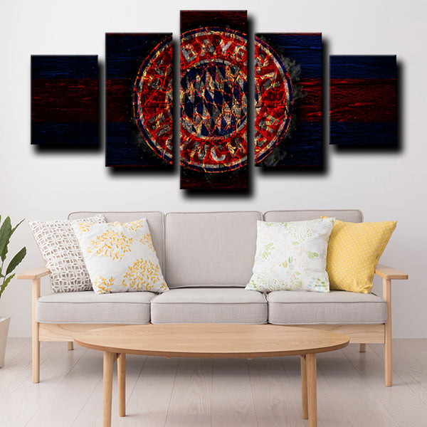 Bayern Munich Badge Canvas Wall Art