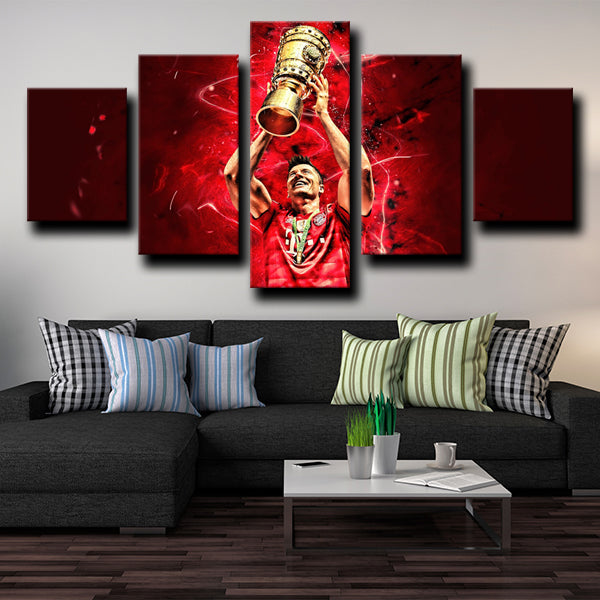 Bayern Munich Champion Robert Lewandowski Canvas Wall Art