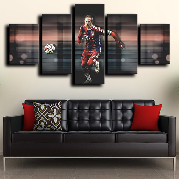 Bayern Striker Scarface Ribery Canvas Wall Art