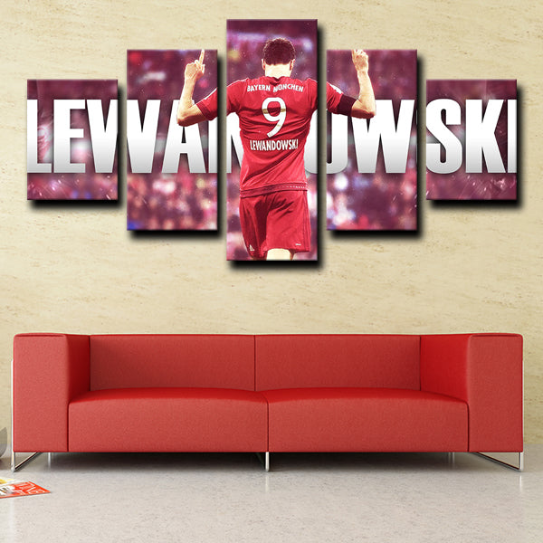 Bayern Striker The Body Lewandowski Canvas Wall Art