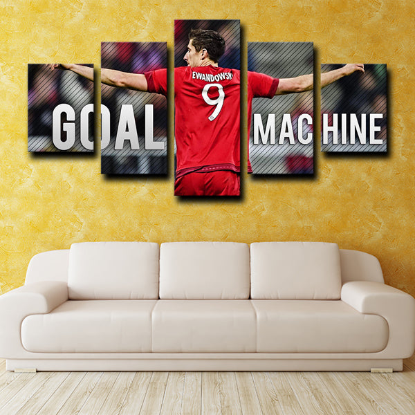 Bayern Striker The Body Lewandowski Canvas Wall Art