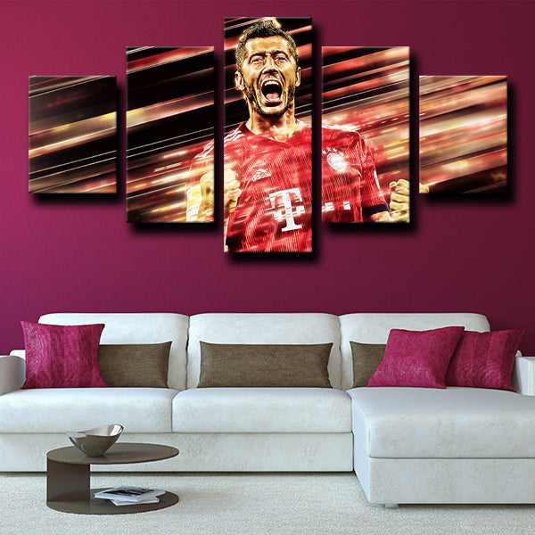 Bayern Wing Forward Lewandowski Canvas Wall Art Bayern Wing Forward Lewandowski Canvas Wall Art